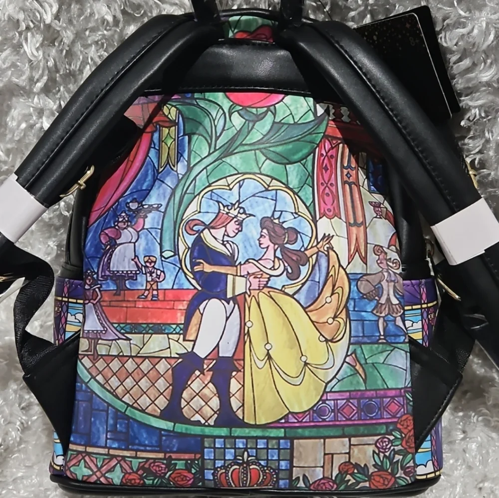 Loungefly Beauty And The Beast mini backpack and cardholder set